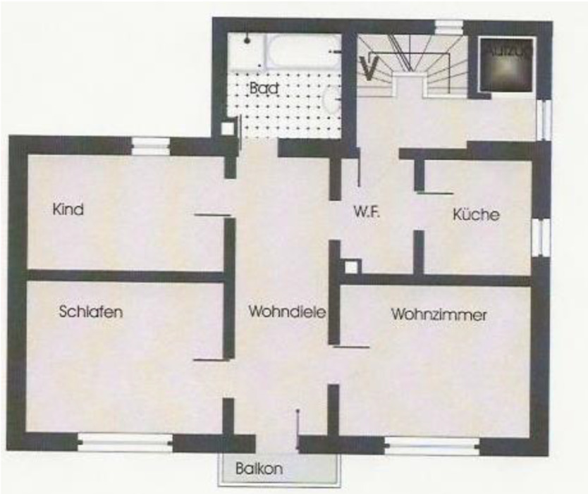 3-Zi-Wohnung im 1. OG in zentraler Lage in Triftern zu vermieten