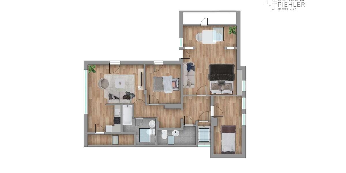 Dachgeschoßwohnung Schongau - 4 Zimmer, 108 m&sup2;, 1.200&euro; | Angebot:26454282