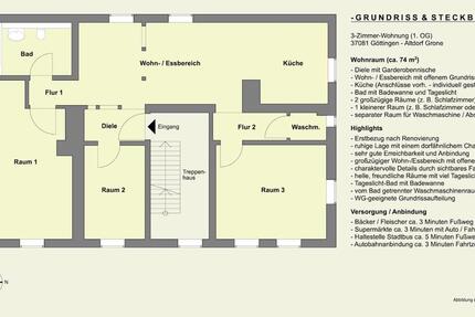 3-Zimmer-Wohnung Göttingen-Altdorf Grone, renoviert, ideal für WG