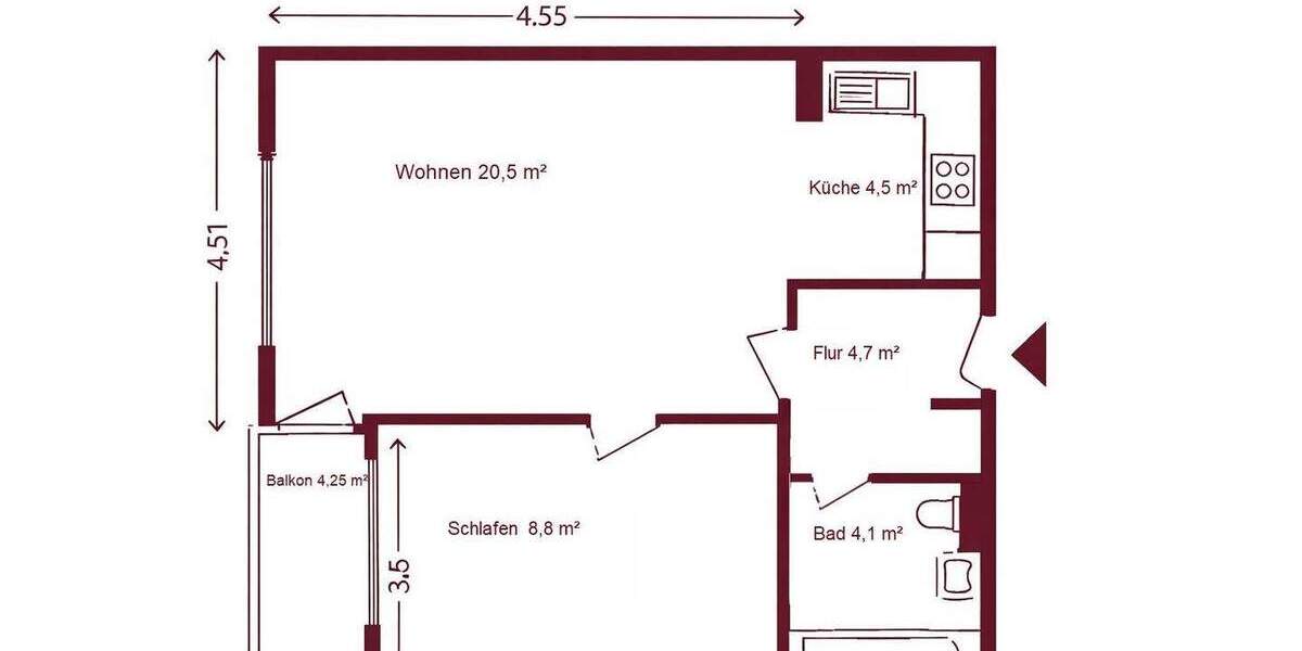 Moderne 2-Zimmer-Single-Wohnung in Reppenstedt 2 zimmer