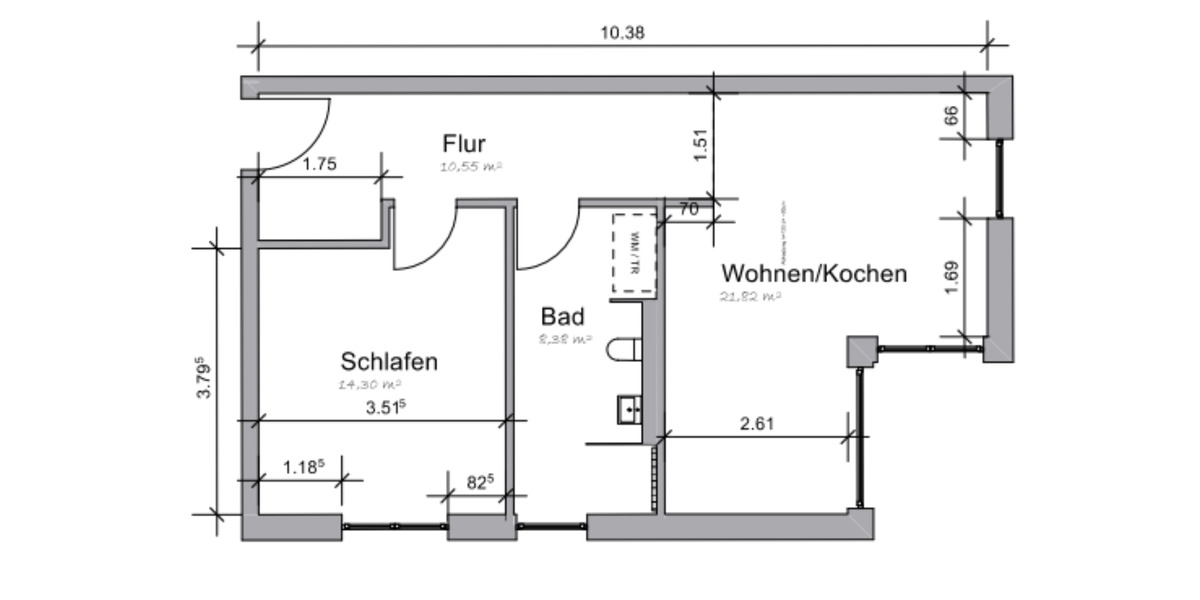 Erdgeschoßwohnung Linnich - 2 Zimmer, 57 m&sup2;, 667&euro; | Angebot:24889842
