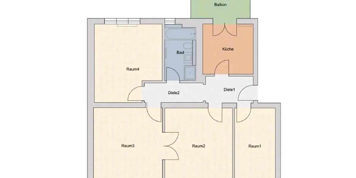 Etagenwohnung Kiel Blücherplatz - 4 Zimmer, 94 m&sup2;, 1.500&euro; | Angebot:25048444