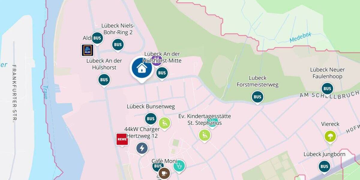 Etagenwohnung Lübeck / Sankt Gertrud St. Gertrud - 2 Zimmer, 69 m&sup2;, 795&euro; | Angebot:26859172