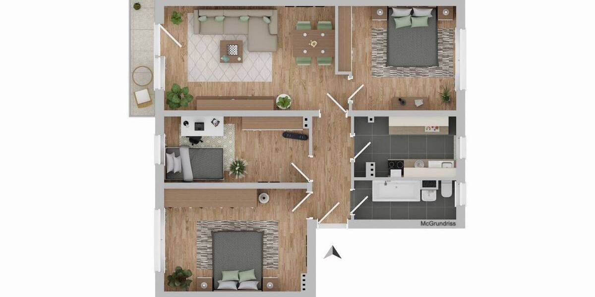 Etagenwohnung Zwickau Marienthal - 4 Zimmer, 74 m&sup2;, 480&euro; | Angebot:26205416