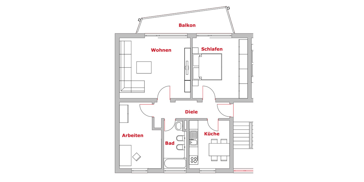 Qualität zum guten Preis von privat: Wohnen im Grünen mit Balkon 3 zimmer