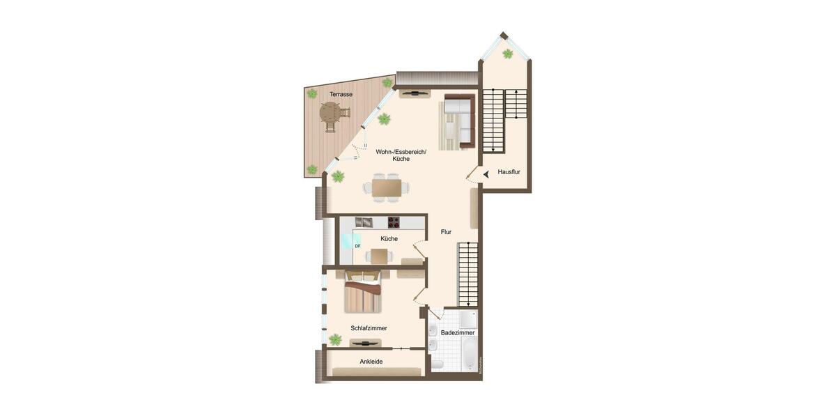 Maisonettenwohnung Rösrath - 3 Zimmer, 96 m&sup2;, 1.100&euro; | Angebot:24667128