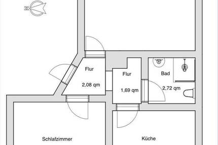 Wohnung Stollberg/Erzgebirge Stollberg - 2 Zimmer, 42 m&sup2;, 230&euro; | Angebot:26875304