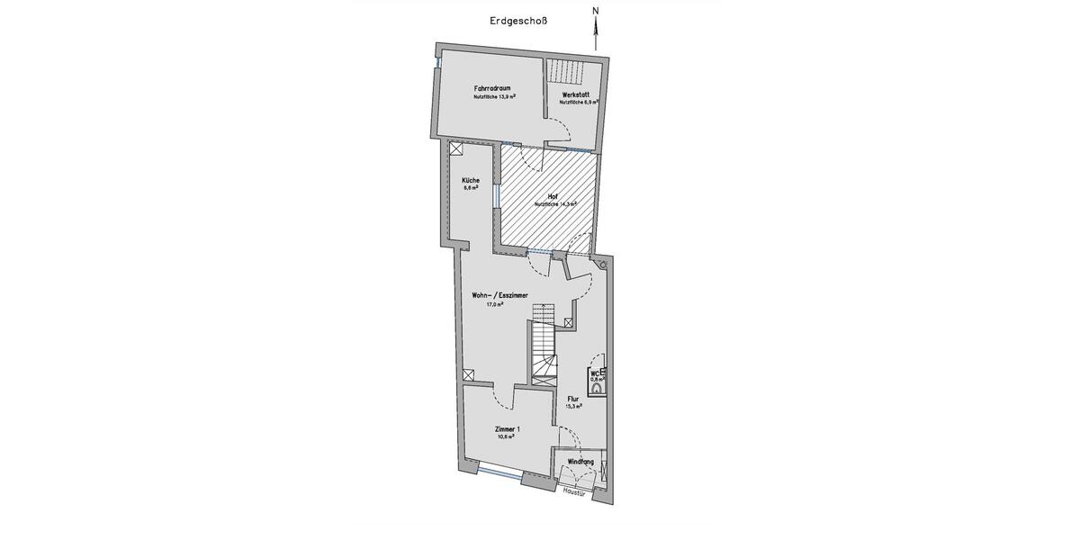 Maisonettenwohnung Wismar Altstadt - 6.5 Zimmer, 120 m&sup2;, 1.600&euro; | Angebot:26237733