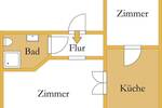 Etagenwohnung Köthen (Anhalt) Köthen - 2 Zimmer, 51 m&sup2;, 245&euro; | Angebot:26712447