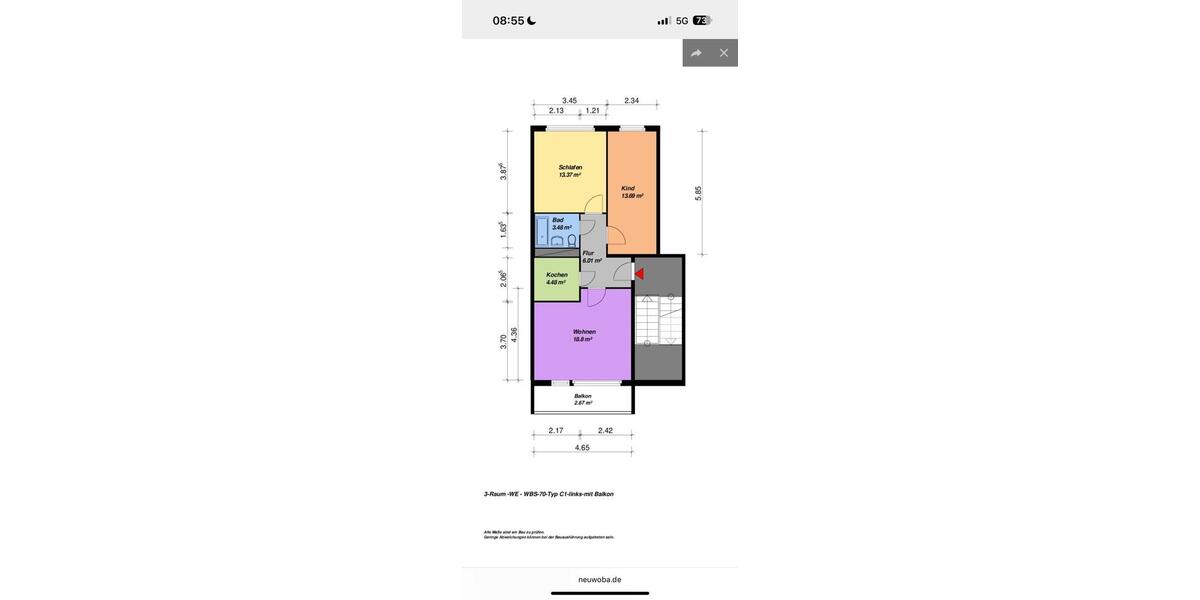 Ab sofort!!! Helle 3RaumWhg. mit EBK 314€ kalt 3 zimmer