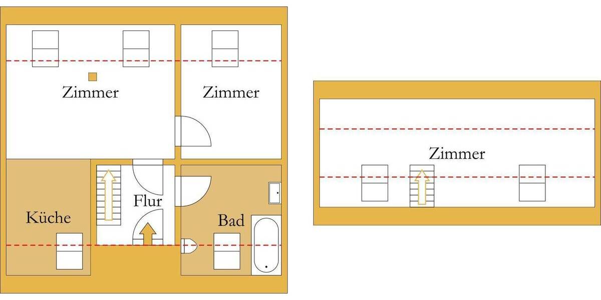 Etagenwohnung Köthen (Anhalt) Köthen - 3 Zimmer, 52 m&sup2;, 250&euro; | Angebot:25728168