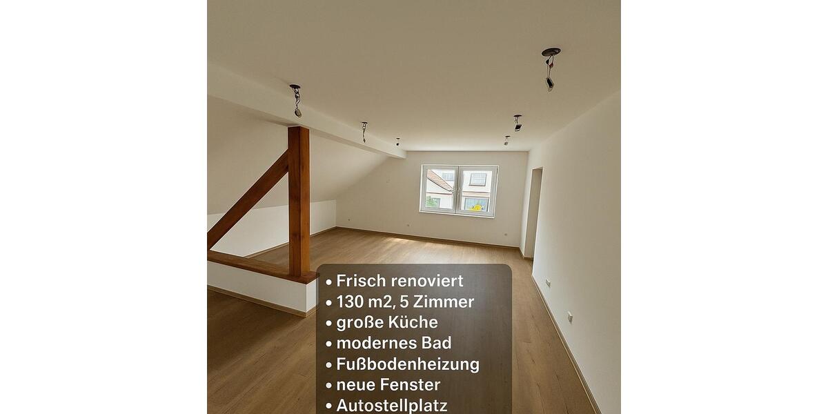 Dachgeschoßwohnung Burghaun - 5 Zimmer, 130 m&sup2;, 1.150&euro; | Angebot:25416520