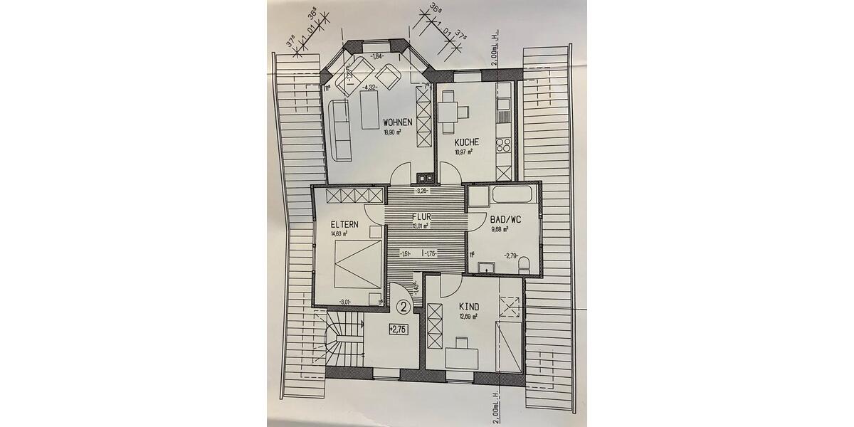 Dachgeschoßwohnung Lügde - 3 Zimmer, 80 m&sup2;, 500&euro; | Angebot:26697838