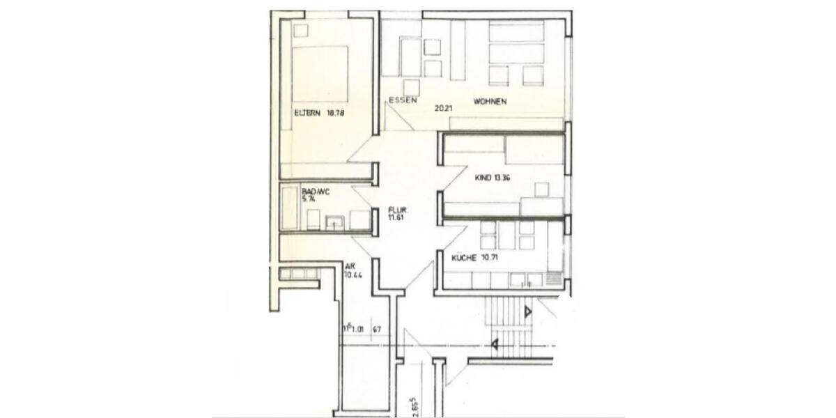 Etagenwohnung Dortmund Hombruch - 3.5 Zimmer, 91 m&sup2;, 1.150&euro; | Angebot:26632422