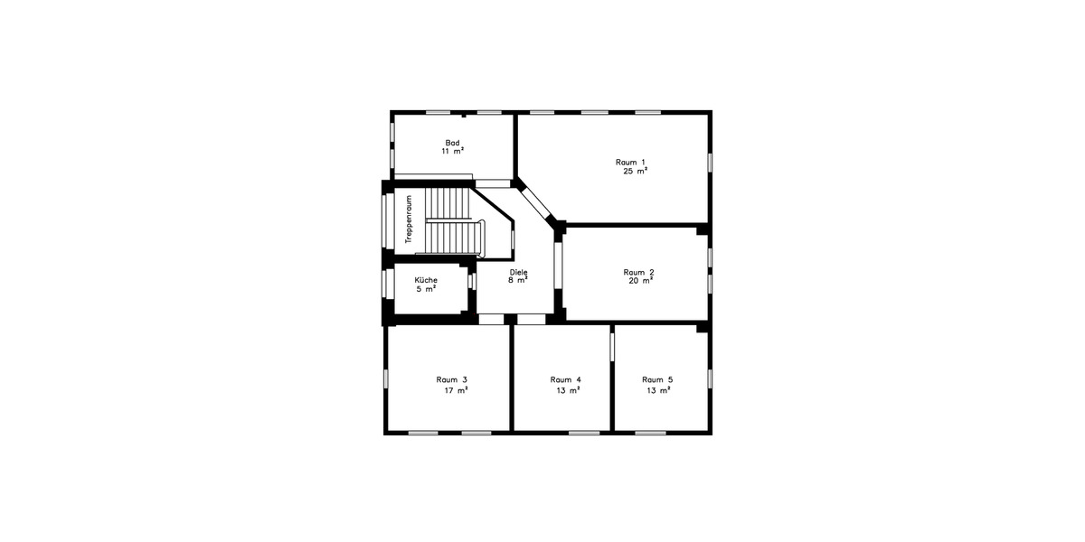 Etagenwohnung Schmalkalden - 5 Zimmer, 112 m&sup2;, 896&euro; | Angebot:25236314