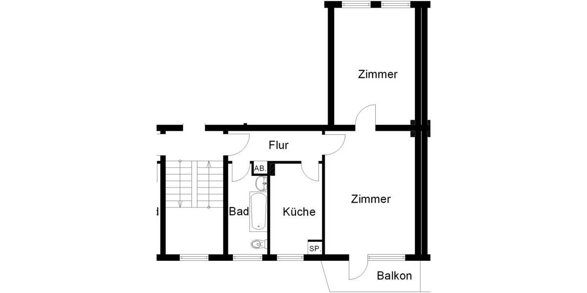Etagenwohnung Bremen Blumenthal - 2 Zimmer, 56 m&sup2;, 500&euro; | Angebot:26659016