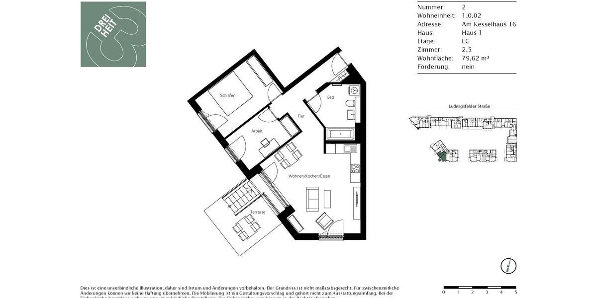 Erdgeschoßwohnung München Allach-Untermenzing - 2.5 Zimmer, 80 m&sup2;, 1.690&euro; | Angebot:22604876