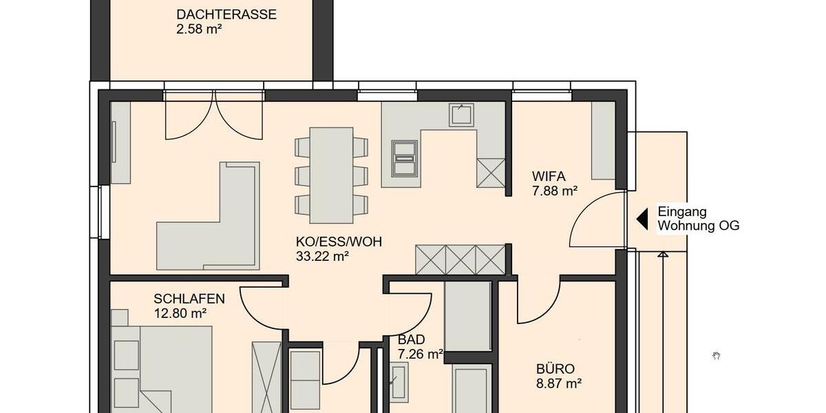 Etagenwohnung Wackersdorf - 3 Zimmer, 77 m&sup2;, 1.095&euro; | Angebot:26481201