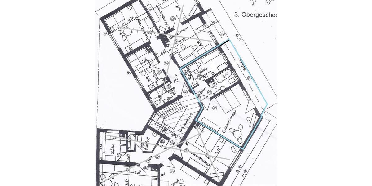 1-ZKB, Balkon in LU-Friesenheim–gepflegtes Eckhaus am Ruthenplatz 1 zimmer