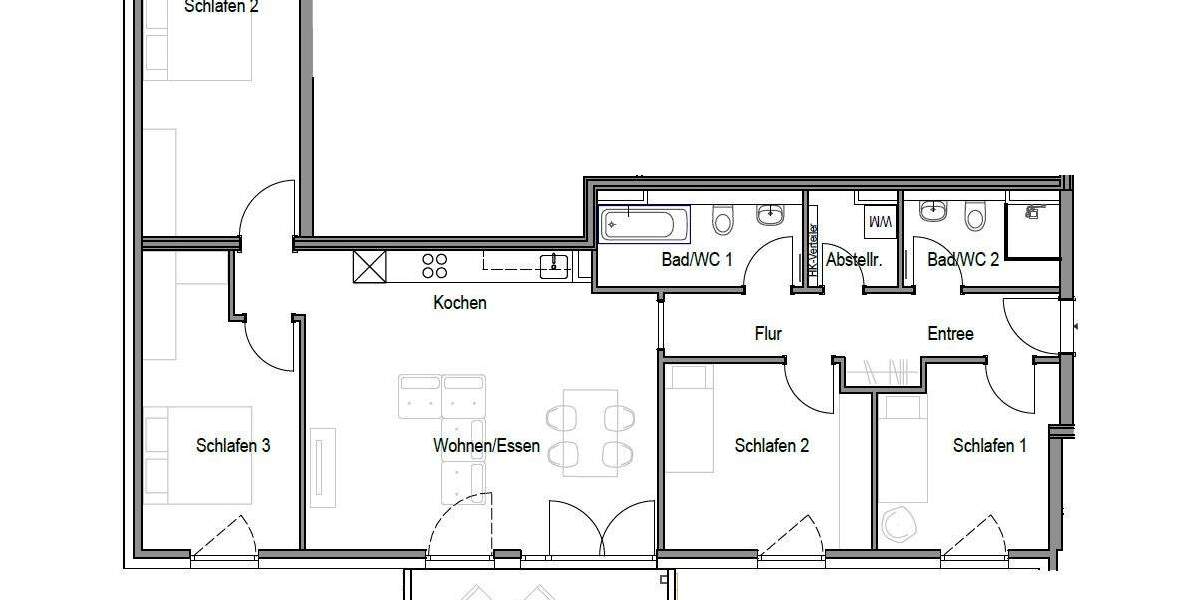 Moderner Wohnkomfort - viel Platz + Freiraum! 5 Zimmer + Süd-Balkon, Einbauküche, 2 Bäder, Aufzug 5 zimmer
