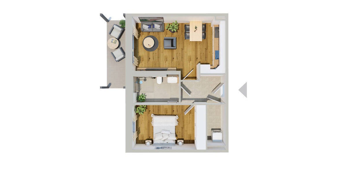 Etagenwohnung Abensberg - 2 Zimmer, 61 m&sup2;, 885&euro; | Angebot:23959121