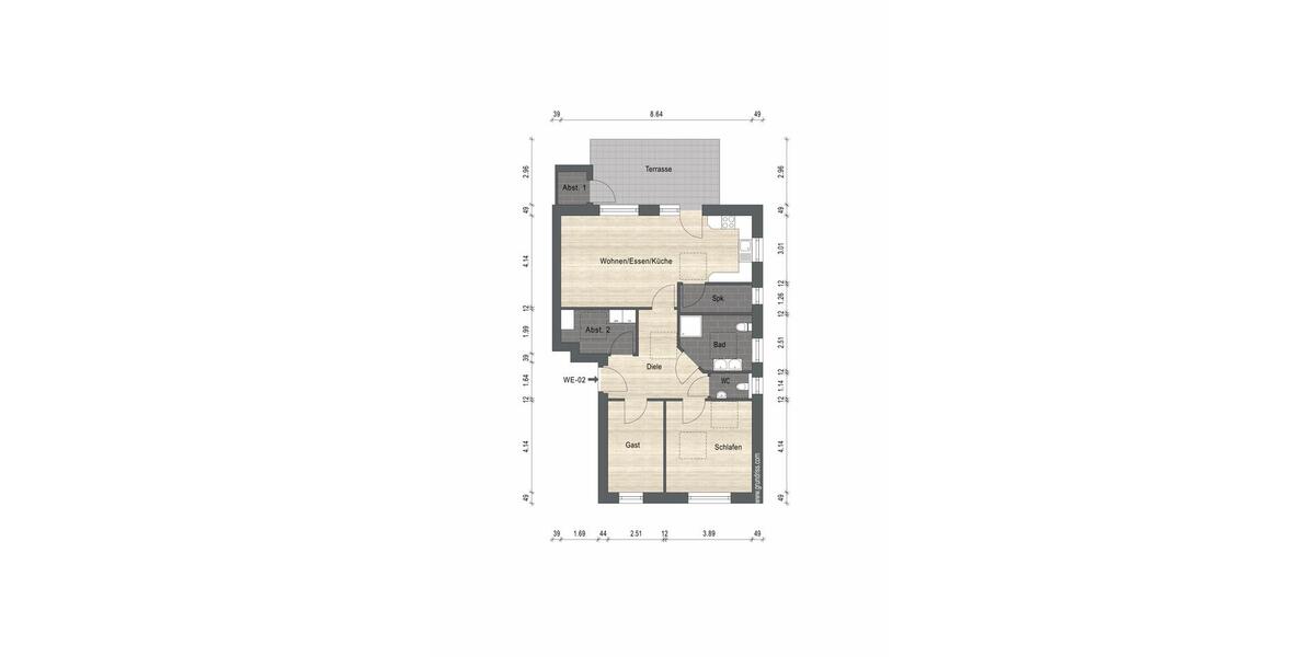 Erdgeschoßwohnung Wiesmoor - 3 Zimmer, 99 m&sup2;, 1.095&euro; | Angebot:24862195