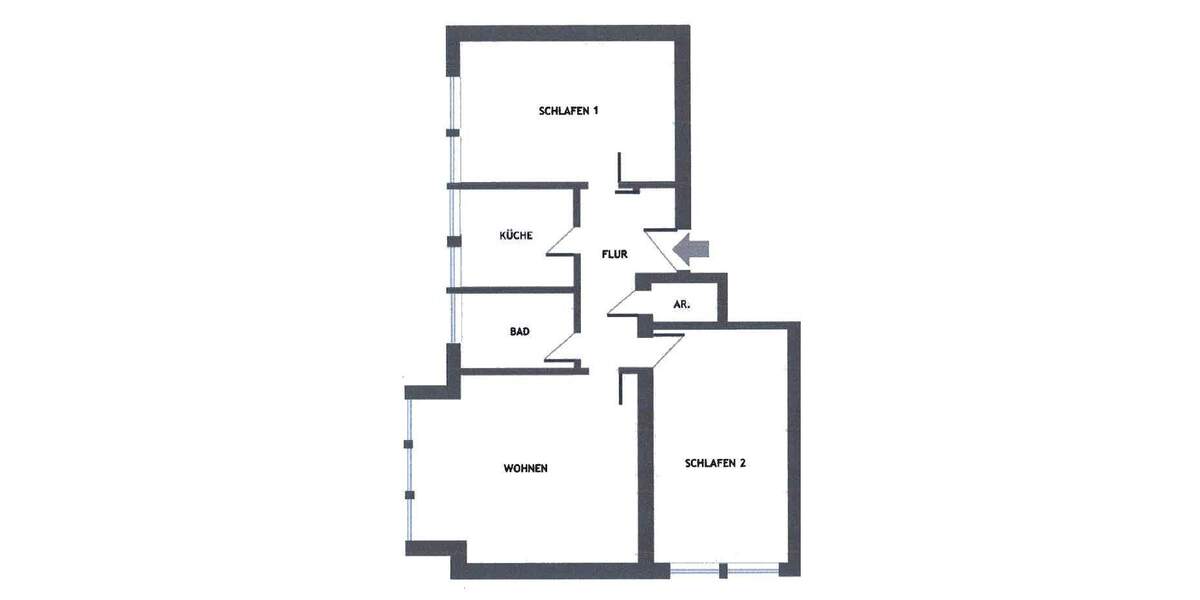 Etagenwohnung München Neuhausen-Nymphenburg - 3 Zimmer, 80 m&sup2;, 1.450&euro; | Angebot:25695624