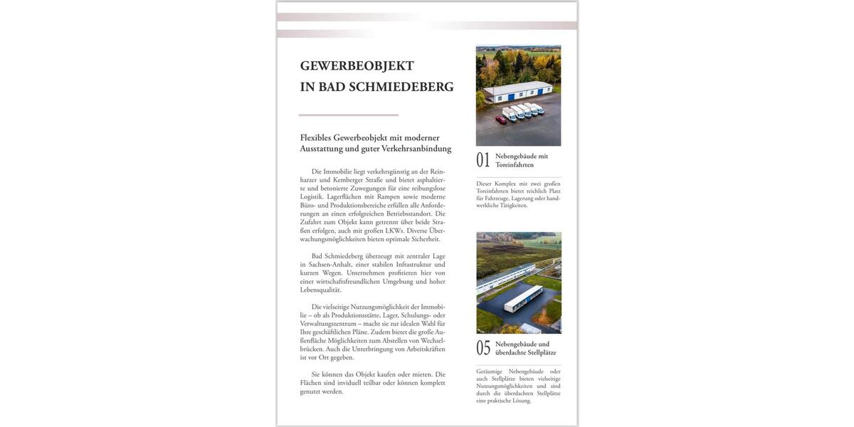 Gewerbeobjekt Bad Schmiedeberg - 2&euro; | Angebot:20516122