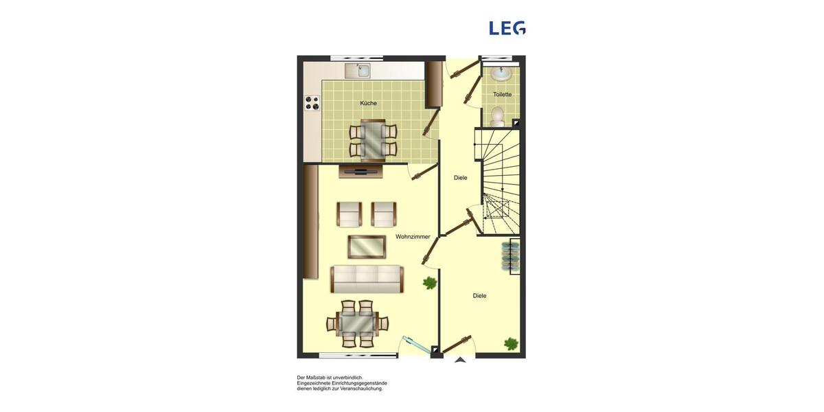 Erdgeschoßwohnung Bocholt Stenern - 4 Zimmer, 122 m&sup2;, 1.399&euro; | Angebot:24983381