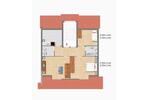 Dachgeschoßwohnung Pforzheim Nordstadt - 3 Zimmer, 60 m&sup2;, 345&euro; | Angebot:26271054
