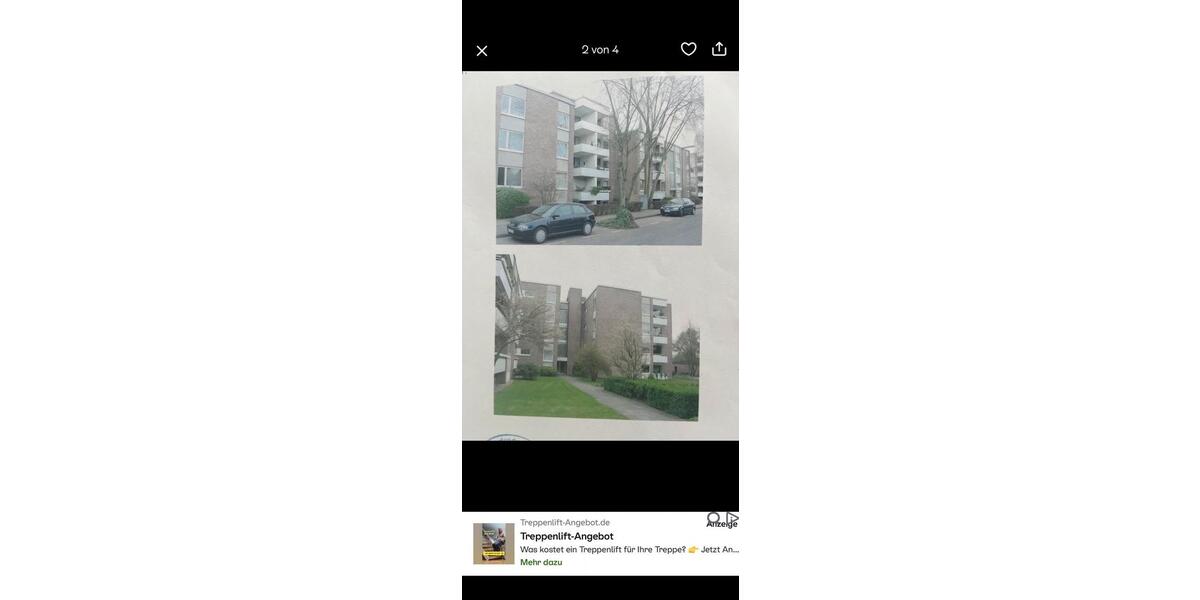 Etagenwohnung Düsseldorf Heerdt - 2 Zimmer, 76 m&sup2;, 1.550&euro; | Angebot:26038699