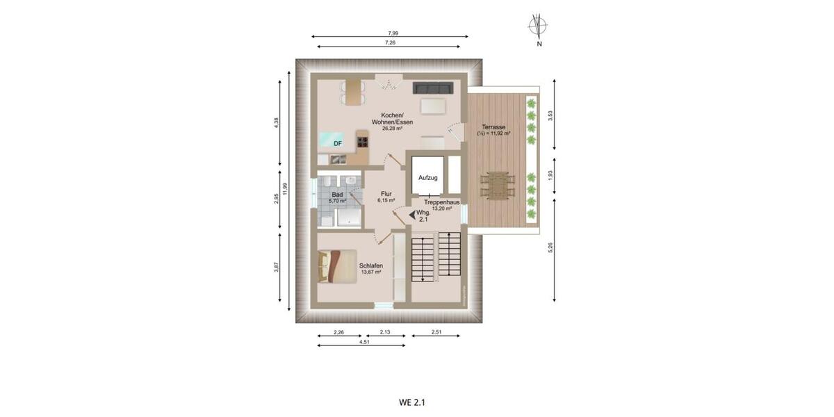 Etagenwohnung Mitterfels - 2 Zimmer, 64 m&sup2;, 765&euro; | Angebot:25148706