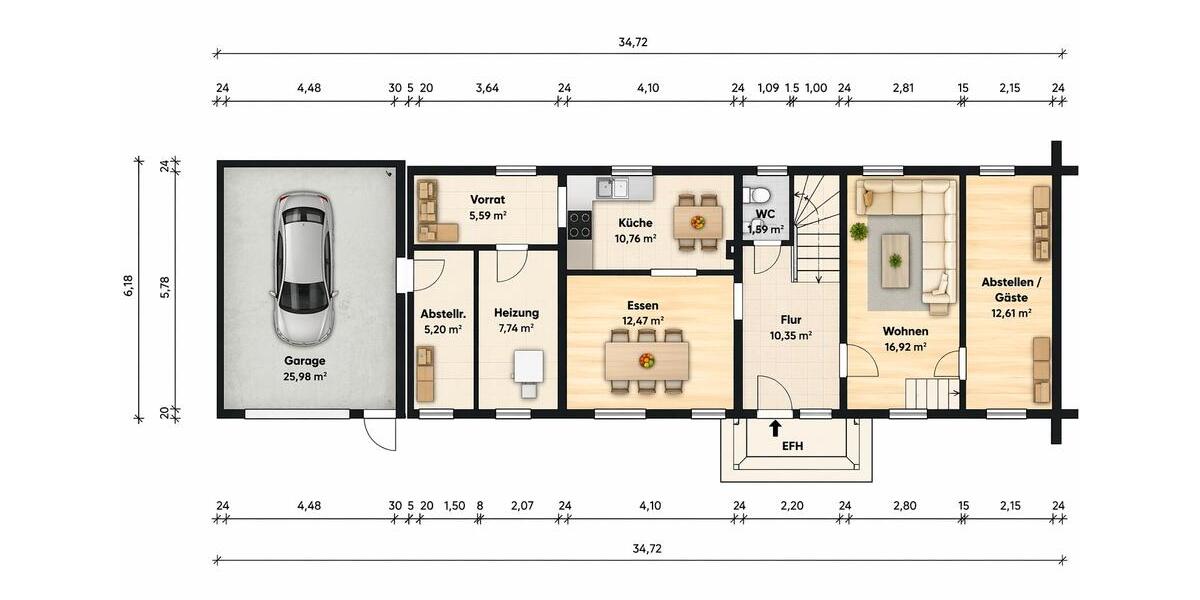 Einfamilienhaus Waldkappel - 4 Zimmer, 157 m&sup2;, 1.340&euro; | Angebot:26220799