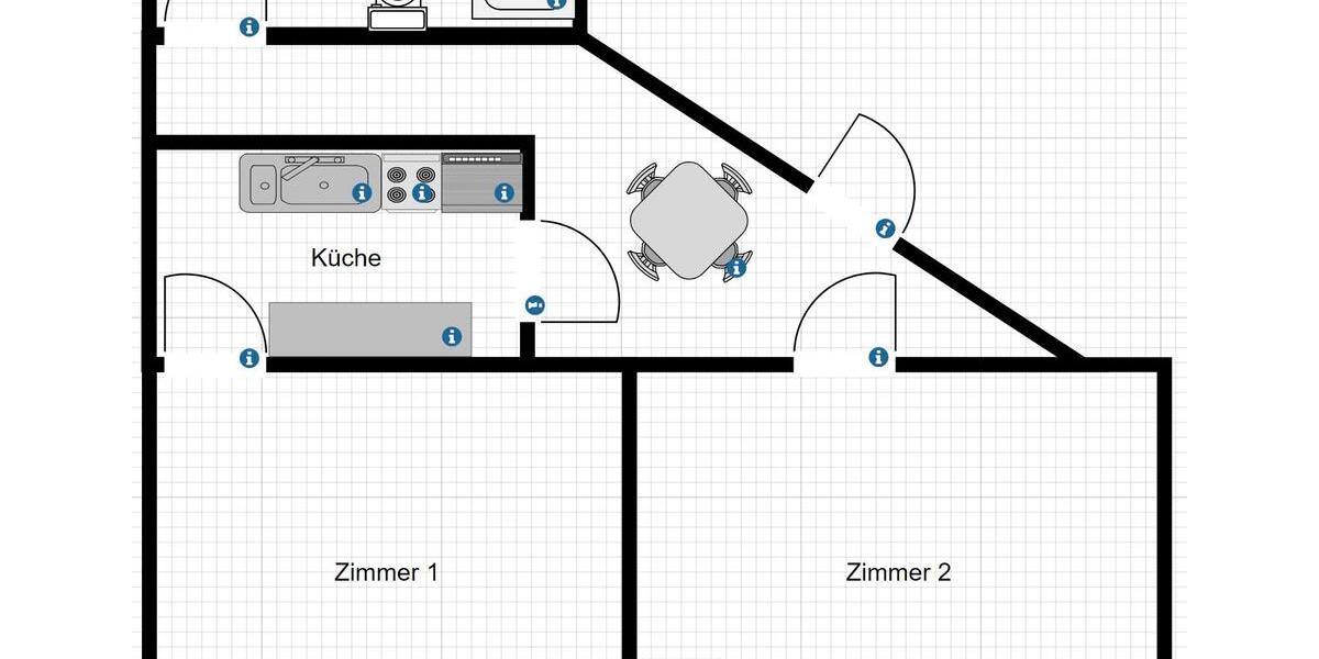 Etagenwohnung Hildesheim Itzum-Marienburg - 2 Zimmer, 58 m&sup2;, 795&euro; | Angebot:24853013