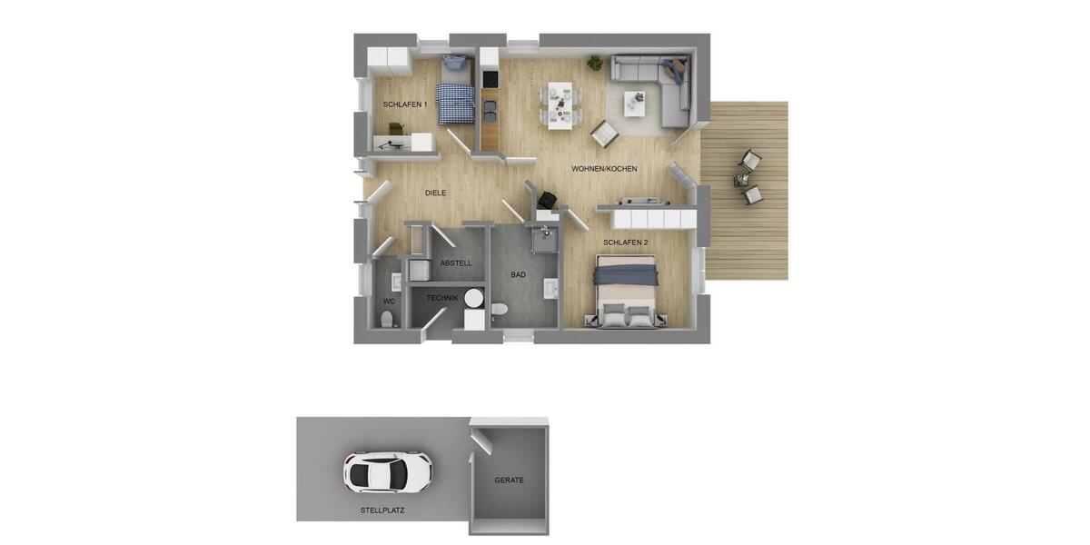 Bungalow Lathen - 3 Zimmer, 90 m&sup2;, 1.150&euro; | Angebot:25513034