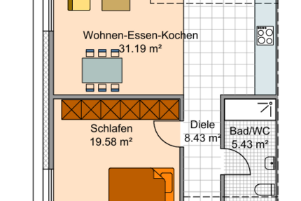 Wohnung Baden-Württemberg - Oberkochen Oberkochen - 2 Zimmer, 69 m&sup2;, 795&euro; | Angebot:26279277