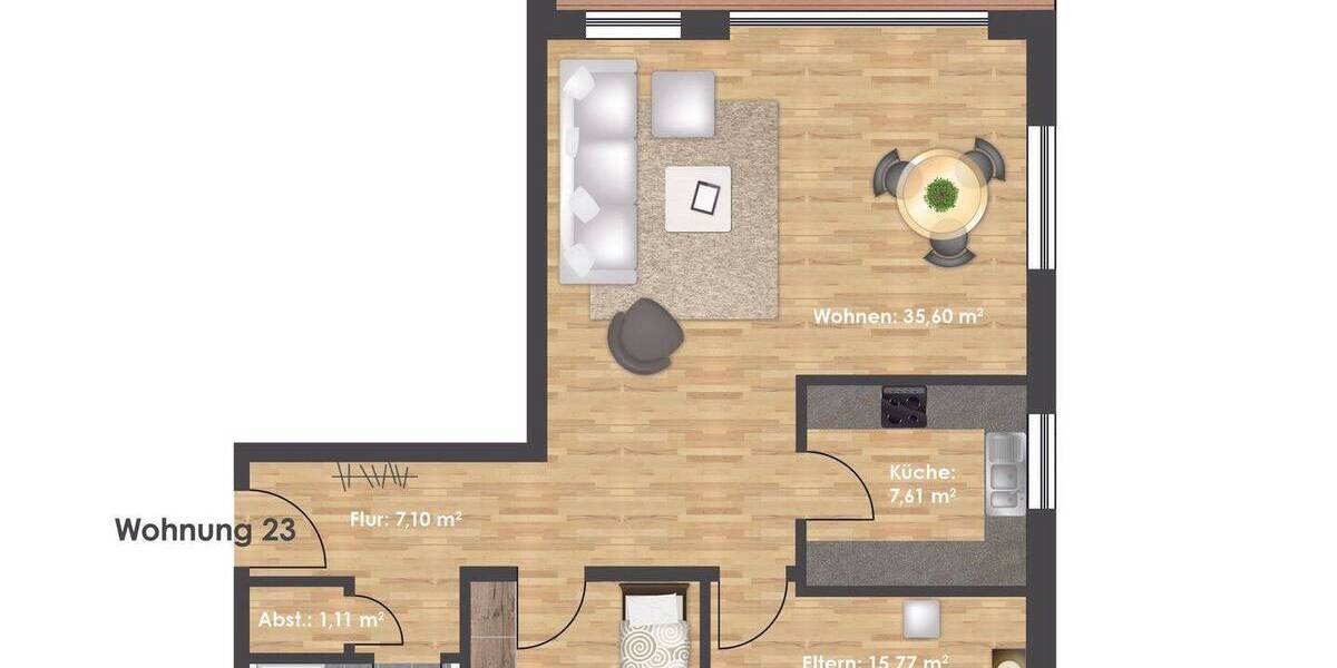 Etagenwohnung Beilngries Hirschberg - 3 Zimmer, 94 m&sup2;, 1.030&euro; | Angebot:25998975