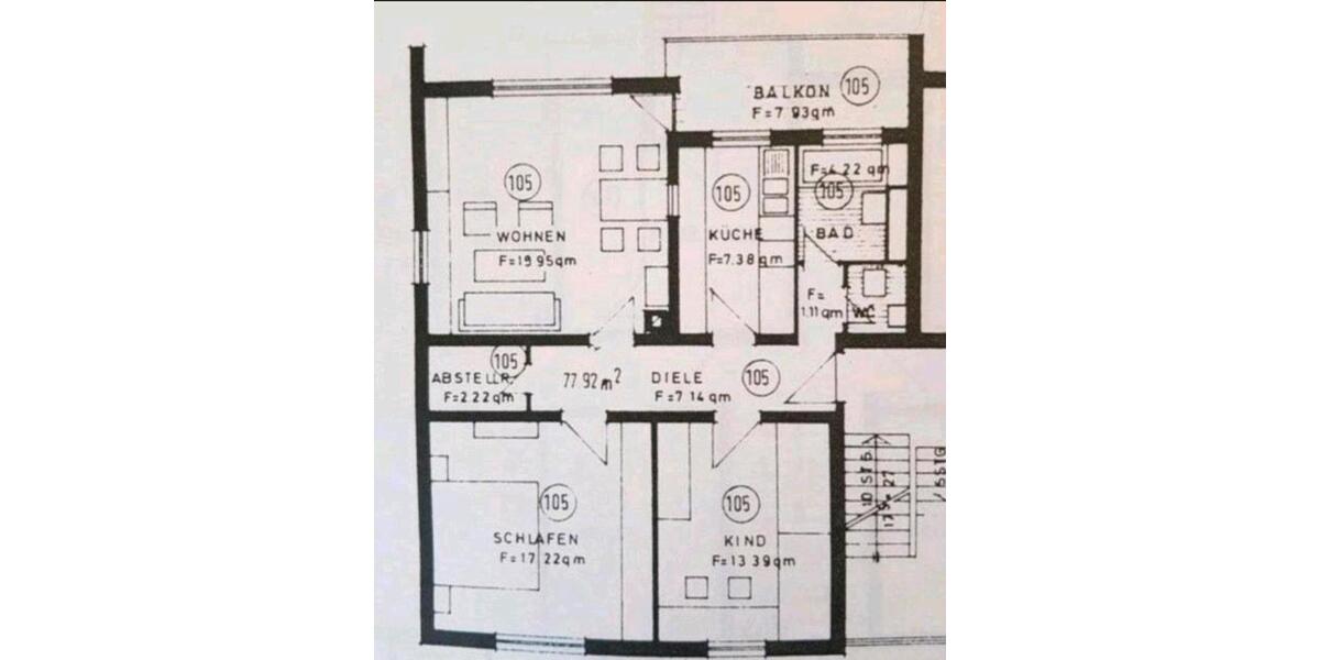Etagenwohnung Aalen Unterkochen - 3 Zimmer, 80 m&sup2;, 850&euro; | Angebot:26231232