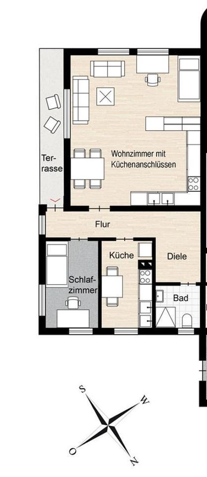 2-3 Zimmerwohnung mit Terrasse und Garten zimmer