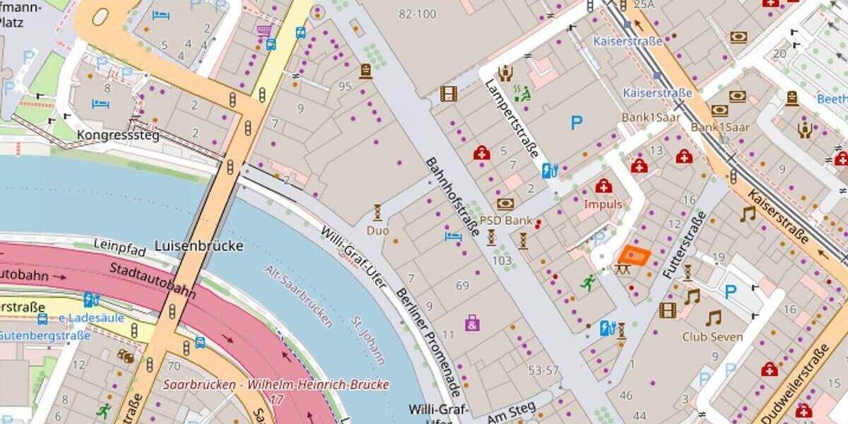 Etagenwohnung Saarbrücken St Johann - 3 Zimmer, 750&euro; | Angebot:25675566