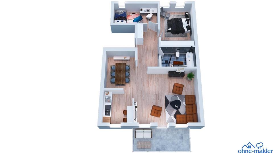 Wohnen auf Zeit Königswinter - 2 Zimmer, 64 m&sup2;, 832&euro; | Angebot:24664654