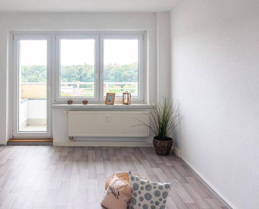 Direkt im Zentrum gelegene 1-Raum-Wohnung mit Balkon
