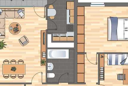Wohnung Neustadt an der Weinstraße - 3 Zimmer, 72 m&sup2;, 769&euro; | Angebot:25400031