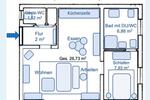 Wohnen auf Zeit Marburg - 2 Zimmer, 45 m&sup2;, 990&euro; | Angebot:26605368