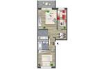 Etagenwohnung Chemnitz Kappel - 3 Zimmer, 55 m&sup2;, 267&euro; | Angebot:26929903