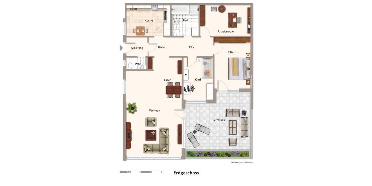 Terrassenwohnung Oerlinghausen - 4 Zimmer, 144 m&sup2;, 1.550&euro; | Angebot:25882234
