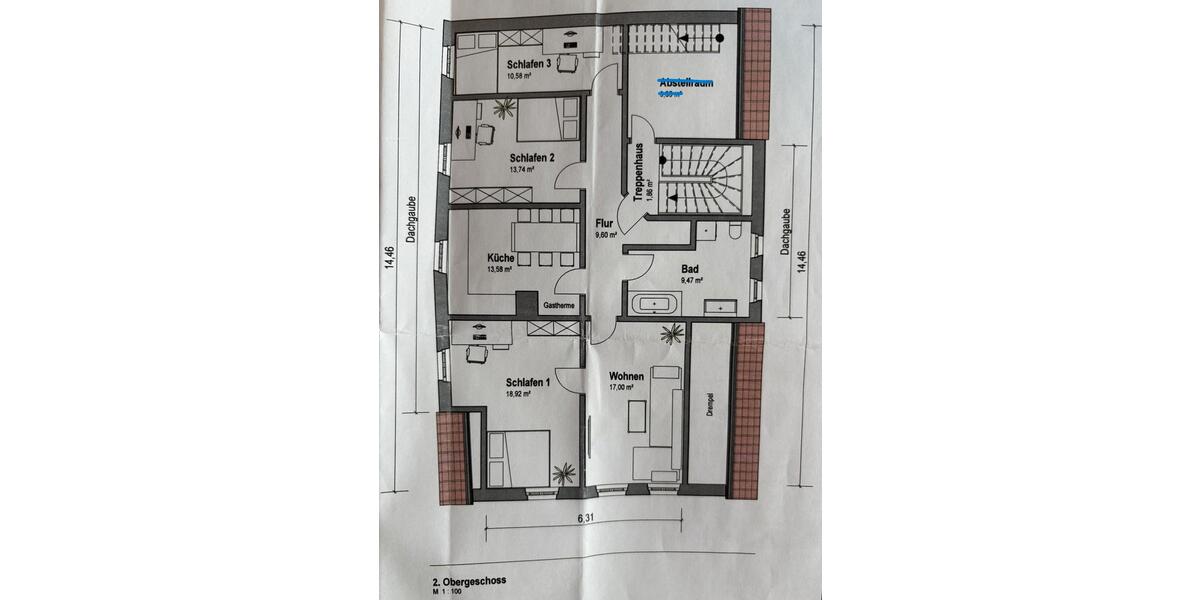 Etagenwohnung Dinkelsbühl - 4 Zimmer, 93 m&sup2;, 1.120&euro; | Angebot:26677246