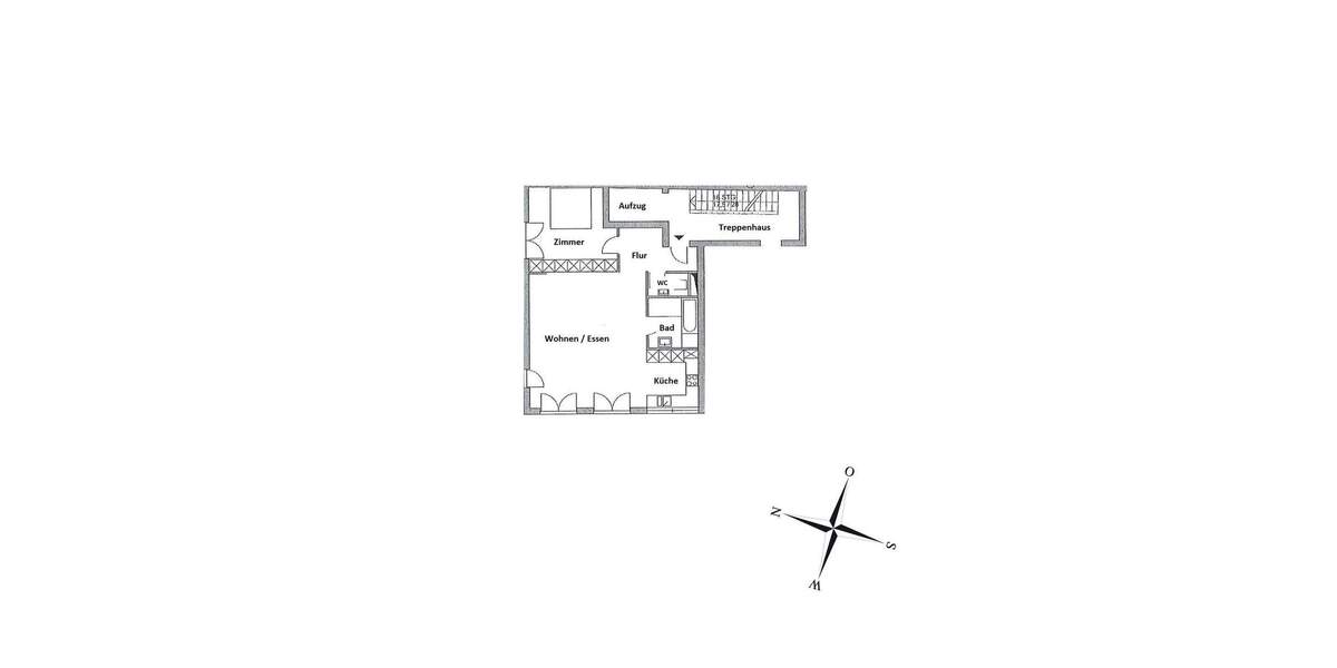 Etagenwohnung Stuttgart West - 1 Zimmer, 73 m&sup2;, 1.190&euro; | Angebot:25156883