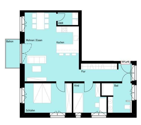 Etagenwohnung Ibbenbüren Stadt - 3 Zimmer, 82 m&sup2;, 1.032&euro; | Angebot:23947236