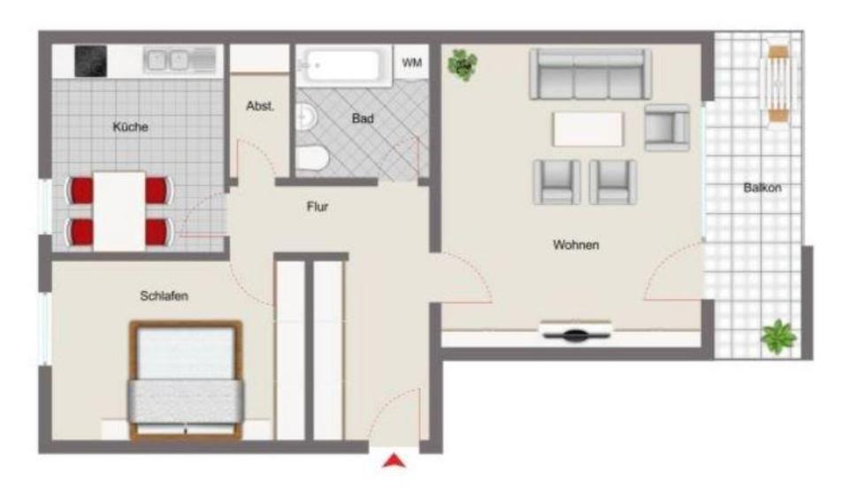 Erdgeschoßwohnung Würzburg Lindleinsmühle - 2 Zimmer, 70 m&sup2;, 870&euro; | Angebot:25901721